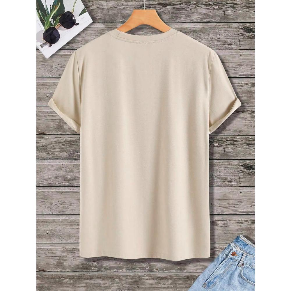 Дизайн с принтом астронавта Мужские футболки Графическая футболка S-Xxxl Высококачественная Повседневная футболка Досуг Уличная с коротким рукавом