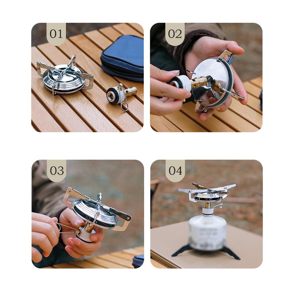 Насадки для печей для кемпинга и пикника на открытом воздухе, складные насадки для газовых плит, регулируемая огневая мощь, печь