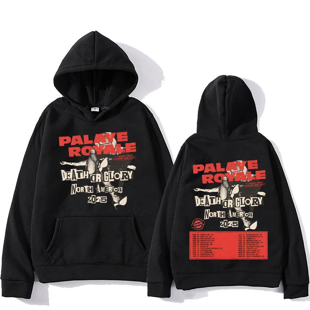 Осенний мужской худи с принтом Palaye Royale Death or Glory World Tour Harajuku, креативная уличная одежда Y2K
