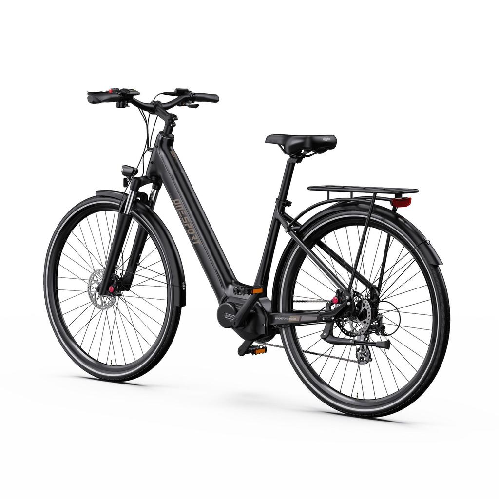 ONESPORT OT07 250W Mid-Drive Electric Bike, 36V 14Ah Battery, 110km Range, Hydraulic Brakes, Shimano 7-Speed,