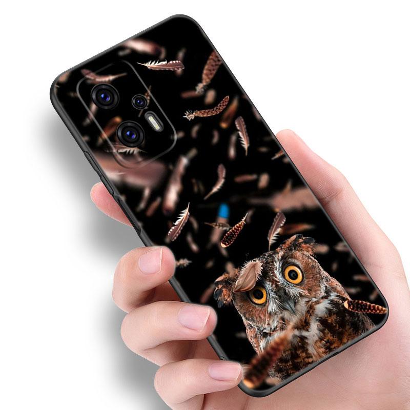 Чехол для телефона с милой совой и животным для Xiaomi POCO F2 F3 M2 M3 M4 X3 X4 Pro NFC F4 GT 5G F1 X2 C3 C31 C40 M5S, мягкий черный чехол из ТПУ