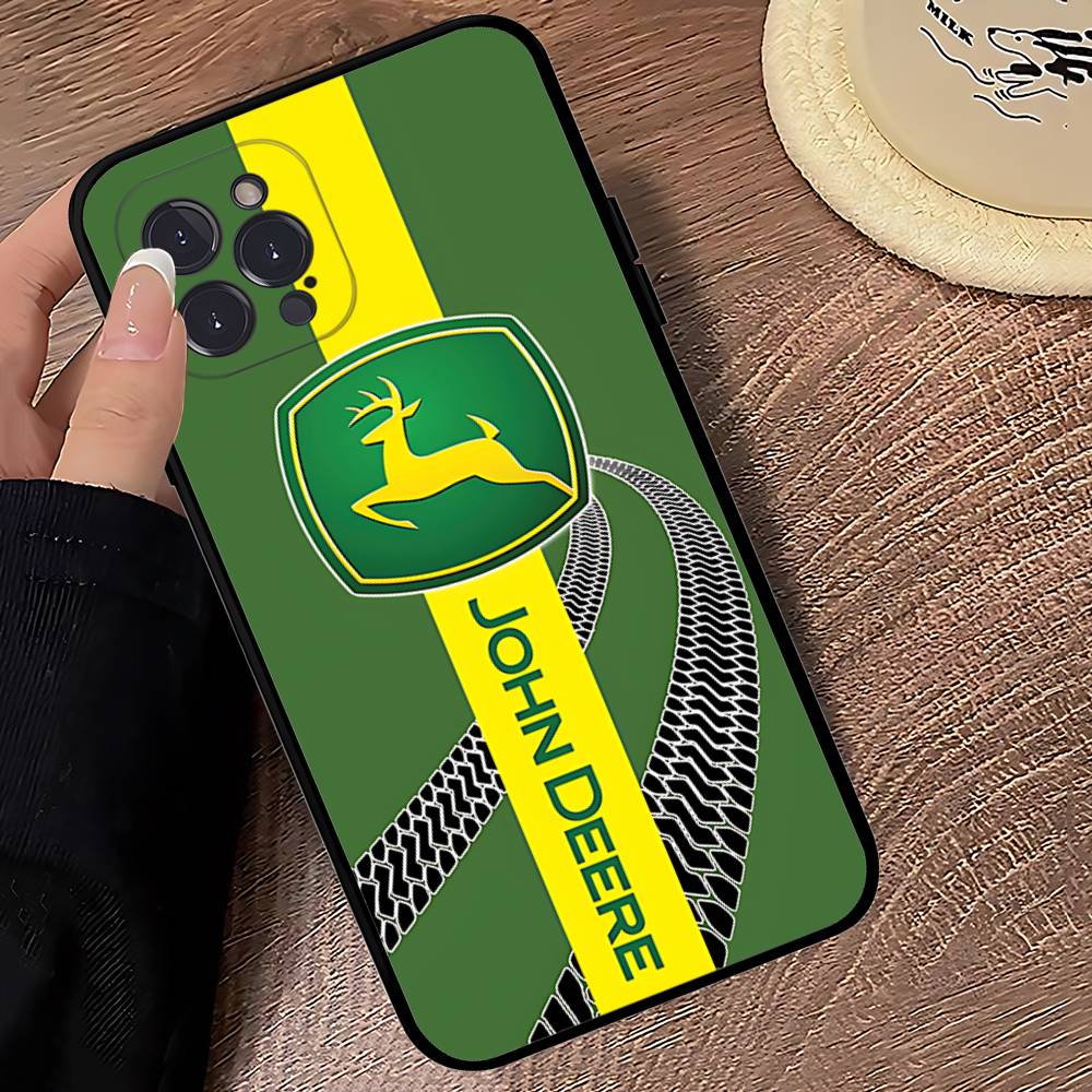Зеленый чехол для телефона J-John Truck D-Deeres для iPhone 17 16 Pro Max 15 14 13 12 11 Plus 16E Мягкая крышка