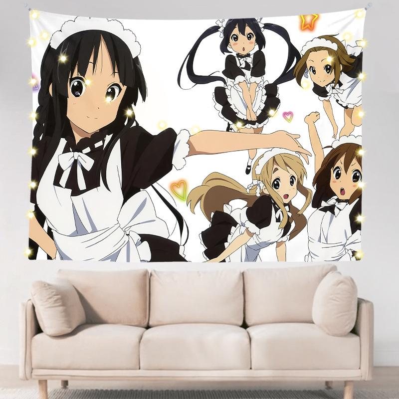 Легкий роман для девочек в общежитии, двухмерное аниме, настенное украшение для спальни, тканевое подвесное одеяло