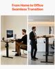 Standing Desk Frame Dual Motor, Electric Adjustable 104-160 cm Extension Length, 4 Memory Height Settings, Stand Up Table Legs, Sit to Stand Desk Leg