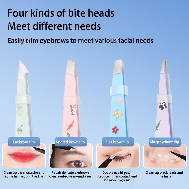 Пинцет для бровей, красочные волосы, красота, съемник тонких волос, наклонные зажимы для бровей из нержавеющей стали, инструменты для удаления макияжа
