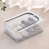 Transparent Storage Box with Double-Sided Openings Zipper Closure Waterproof PVC Shell Dustproof Under-bed Shoe Storage Box