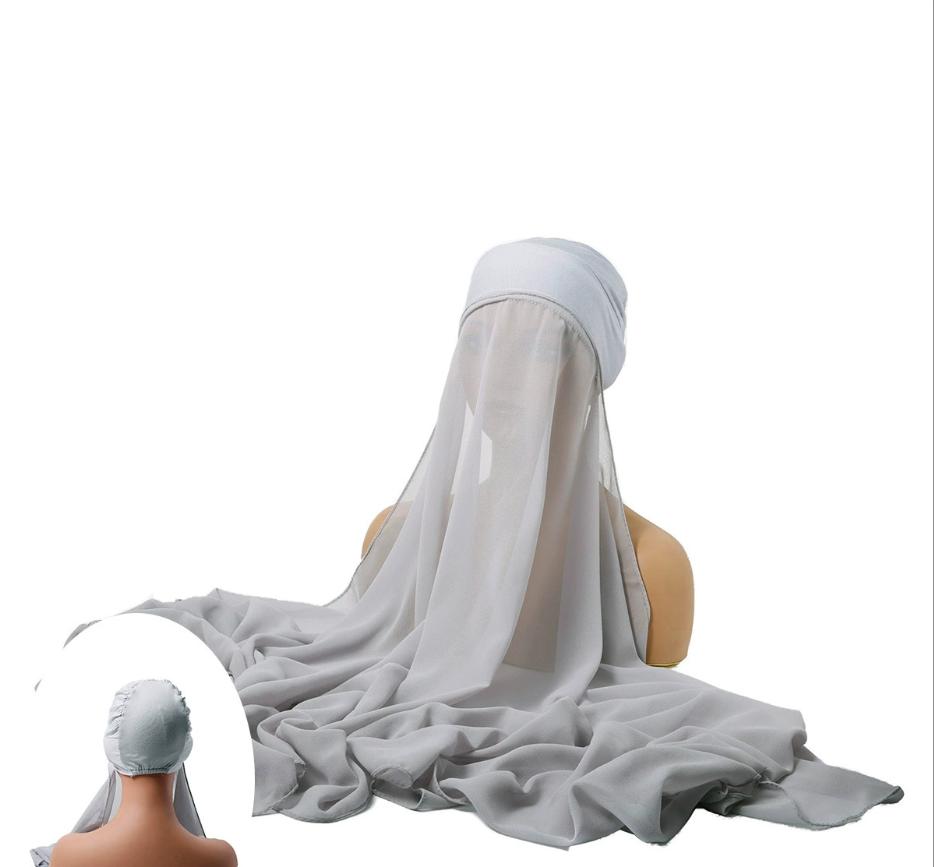 Рамадан Готовые Хиджабы Шифоновый Хиджаб Шарф с Джерси Шапочками Боннет Дизайн Бренда Мусульманский Шарф Женский Исламский Подхиджаб Хиджабы