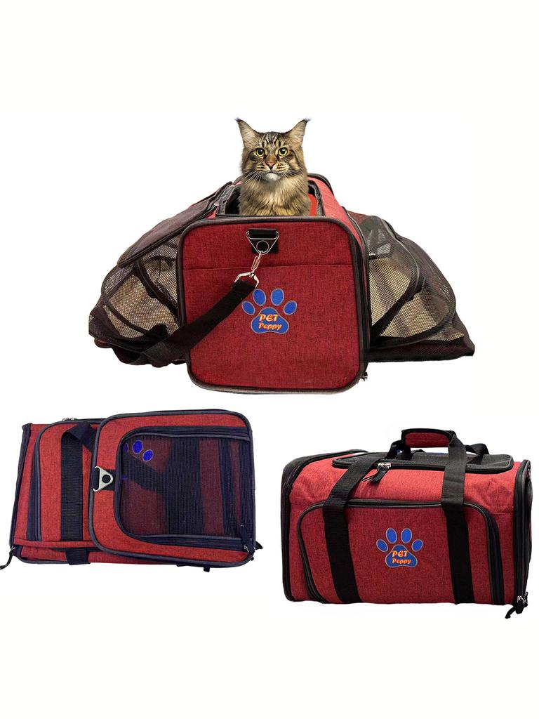 Одобренная авиалиниями расширяемая переноска для кошек со съемной флисовой подкладкой и карманами, рюкзаки-переноски для кошек, страница для путешествий с домашними животными для кошек