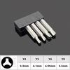 Набор магнитных Y-образных отверточных бит для ремонта велосипеда, шестигранный хвостовик 1/4 дюйма, Y4 Y5 Y6 Y8, 50 мм, отвертка, ручной инструмент