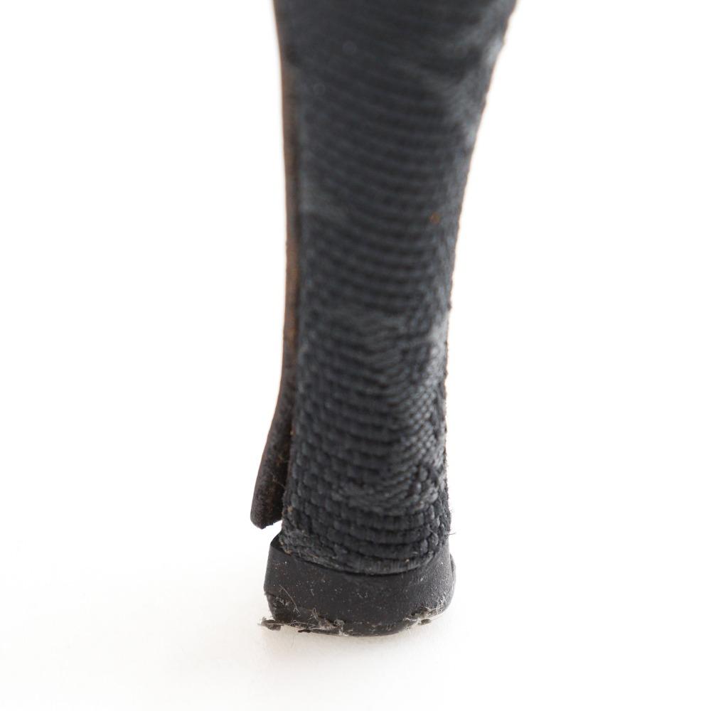 LOUIS VUITTON Heel pumps Monogram Strap sandals black canvas/leather Women Used