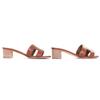 Great HERMES Mule Oasis H logo leather sandals Brown leather Women 35 071002Z Used