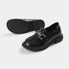 Invisible Inner Height Increase Small Leather Shoes Women's 2025 Spring and Autumn New Thick-soled Small Loafers 313233 Small Size Single Shoes
