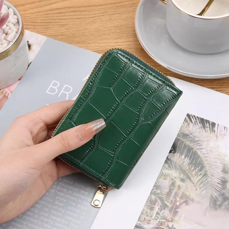 Классический модный женский кожаный кошелек (9 отделений для карт, 2 отделения для наличных) Узор из крокодиловой кожи, легкая, роскошная женская сумка для студентки-леди