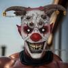 Маскарадная маска из латекса «Ужасный клоун-дьявол» для Хэллоуина и косплея