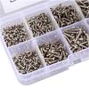 800pcs M2 Round Carbon Steel Nickel-Plated Silver Disc Self-Tapping Screw Combination Set