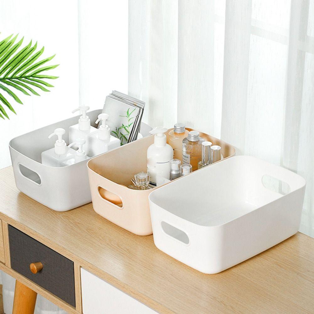 PP Multiple Colour Storage Baskets High-capacity Sundry Sorting Box Plastic Storage Boxes  Cupboard