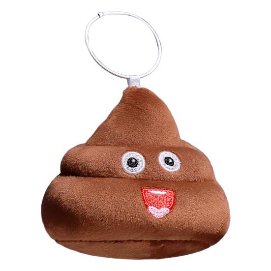 Брелок в виде какашки, милый смайлик, игрушка в виде какашки, мультяшный забавный рюкзак, подвесное украшение, мягкая сумка, брелок, подарок для друзей, семьи