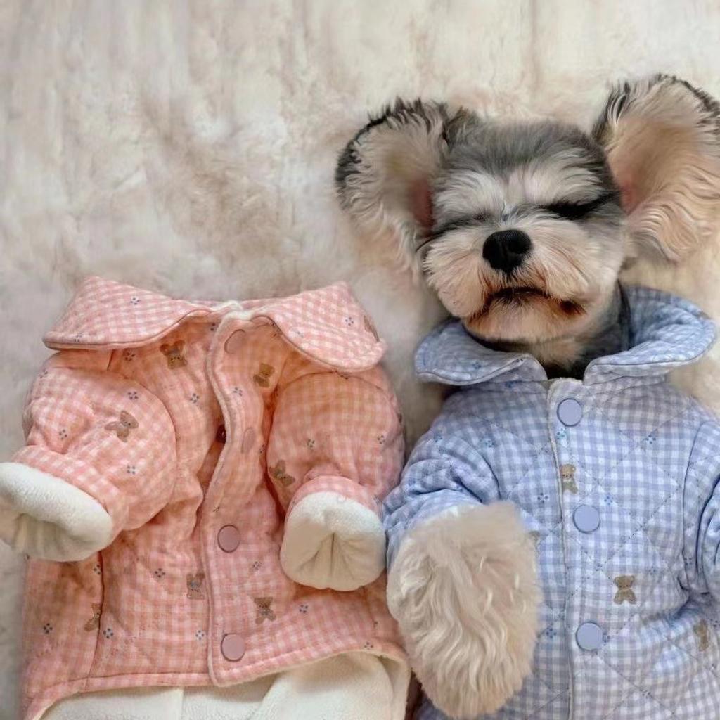 Пальто из хлопка для четвероногих питомцев, утолщенное, для померанского шпица, пуделя, маленького щенка, йоркширского шнауцера, плюшевого мишку, одежда