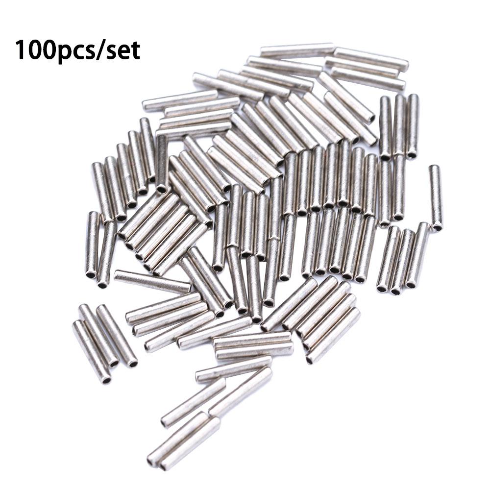 Stainless Steel Zinc Zinc Alloy Fishing Wire Pipe Crimp Sleeves Connector Tackle Tools Fishing Line Tube