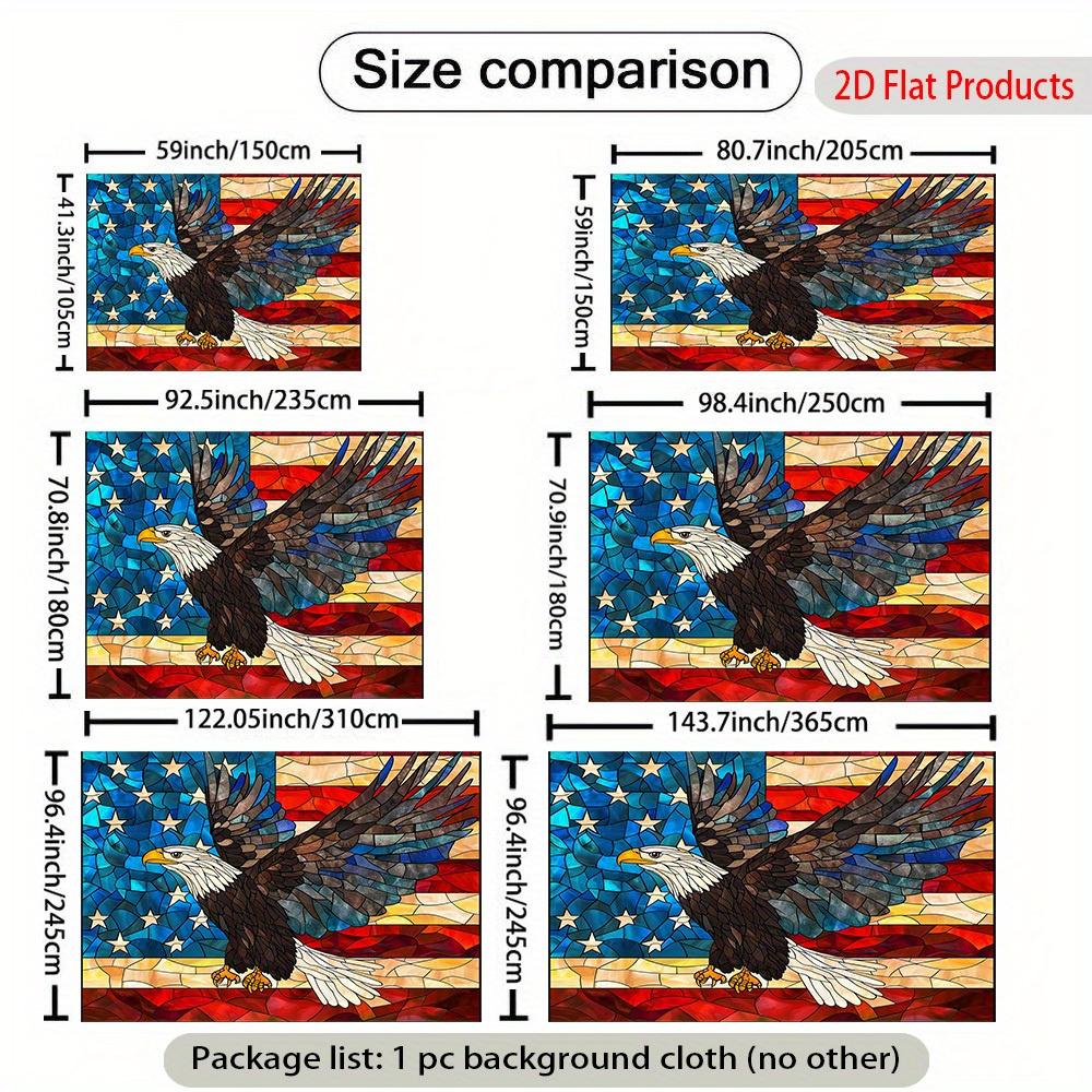 UV printed painted glass style patriotic wall decoration with eagle and star stripe design, used for July 4th and Memorial Day