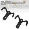 6 Pcs Double Prong Hook Wall Mounted Zinc Alloy Heavy Duty Dual Prong Hook for Coat Robe Scarf Towel