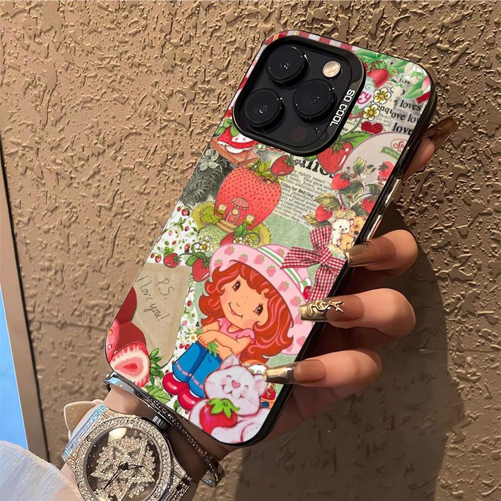S-Клубничные S-Шорткейки Чехол для телефона Чехол для iPhone 14 16 15 11 12 13 Pro Max Mini Plus Ударопрочный чехол