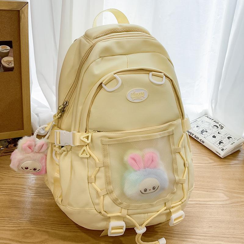 Elementary school children's schoolbag Girls junior high school students splicing cartoon backpack fashion backpack