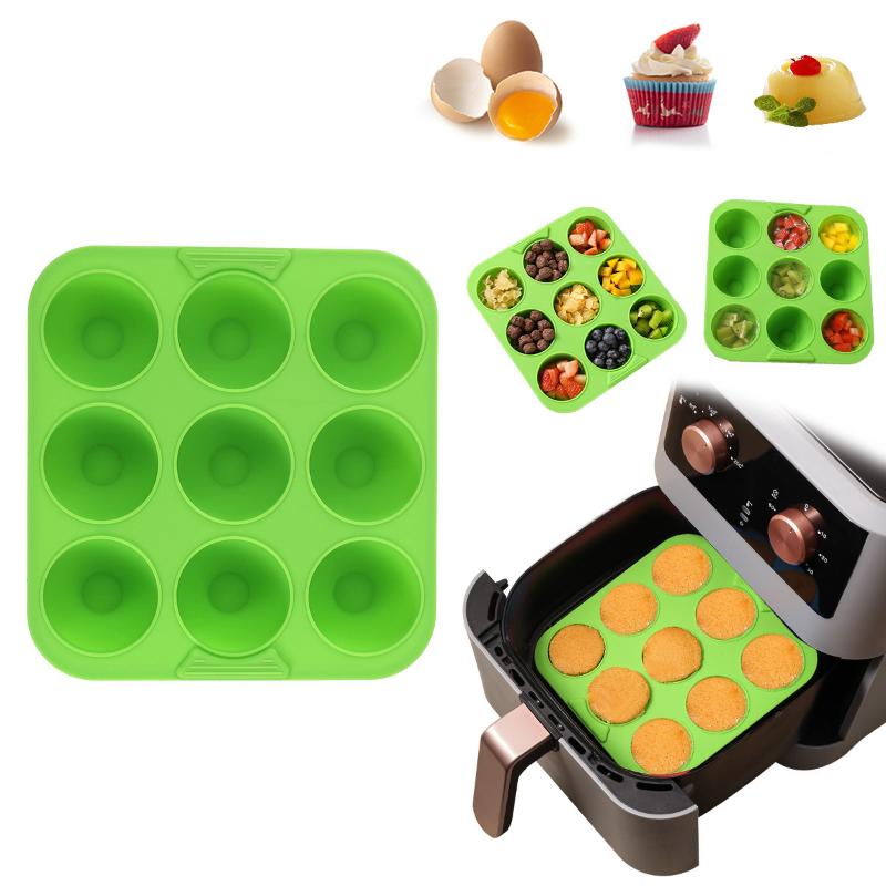 1 Pcs Muffin Cupcake Silicone Mold Square 9 Holes Cupcakes Mold Non Stick Soap Chocolate Muffin Baking Pan Baking Tools
