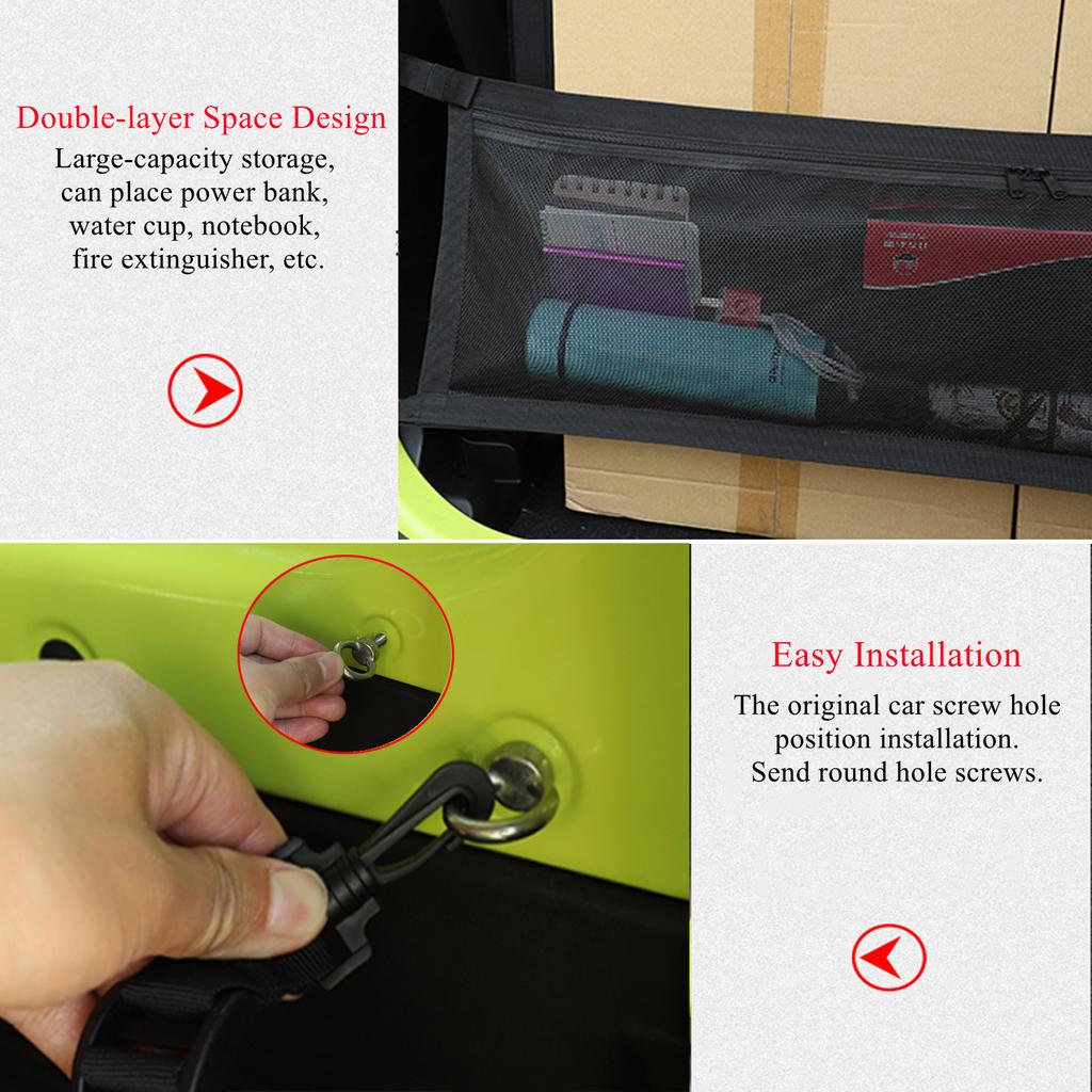 Органайзер для багажника автомобиля, сетчатые чехлы для Suzuki Jimny JB64 JB74 2022, чехол для салона автомобиля