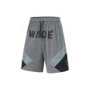 Li Ning Wade Series Letter Splicing Mid-Rise Drawstring Straight-Leg Sports Shorts Men Shorts Shadow-Gray AAPU063-1