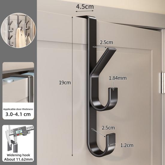 Door Hook Metal Coat Rack Strong Load-bearing Space Saving Simple Installation Hats Bags Organizer Towel Clothes Hanger