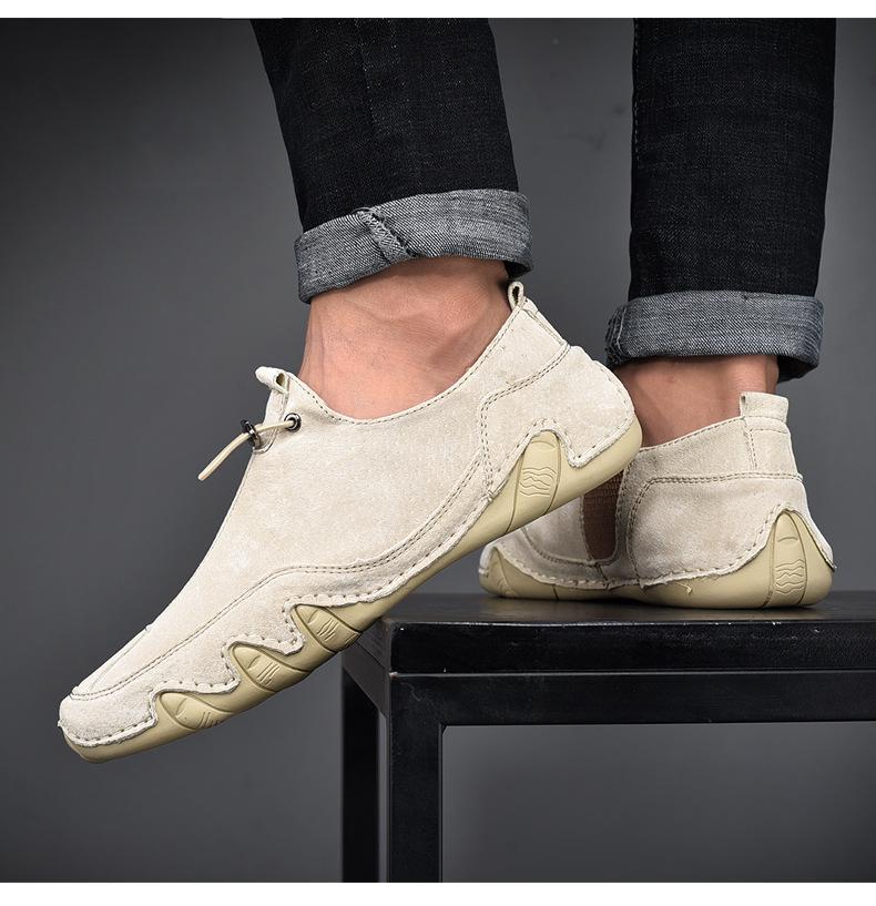 Мужские высококачественные мокасины Мужская повседневная обувь Мокасины Slip On Мужская обувь на плоской подошве Мужская обувь Мужская обувь для вождения Эластичная обувь из свиной кожи