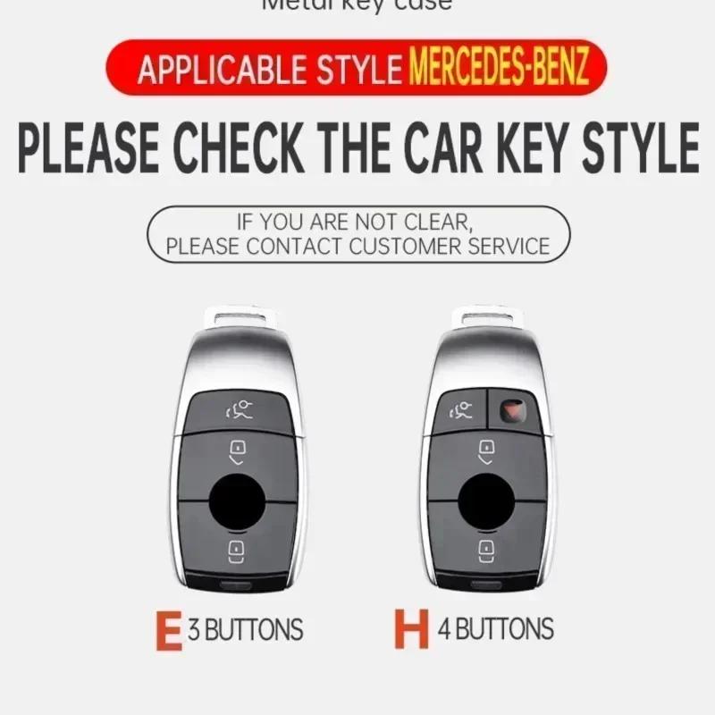 JHDHS1 Car Key Case Cover Holder Shell For Mercedes Benz AMG A B C E S Class W204 W205 W212 W213 W176 GLC CLE CLA GLB GLC GLS W177 W222