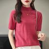 Women Knit T-shirt MODERN NEW SAGA Summer Knitted Shirt Short Sleeve Tees Spring Pullover Knit Tops
