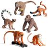 Реалистичная коллекция игрушек-моделей животных из ПВХ с фигурками гориллы и обезьяны для детей и энтузиастов