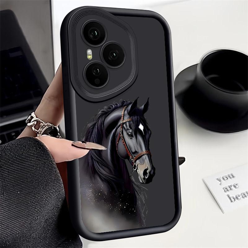 Креативный чехол для телефона с узором лошади для Honor 400 200 Pro Magic7 Lite X8c X9c Smart X6a X6b X6c Ударопрочный мягкий силиконовый чехол из ТПУ