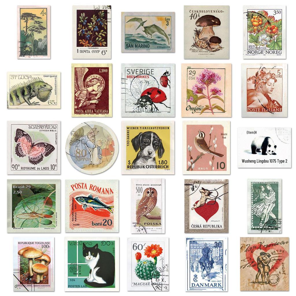 50 ретро-классических ностальгических декоративных наклеек для чемоданов, наушников, гитар, настольных компьютеров