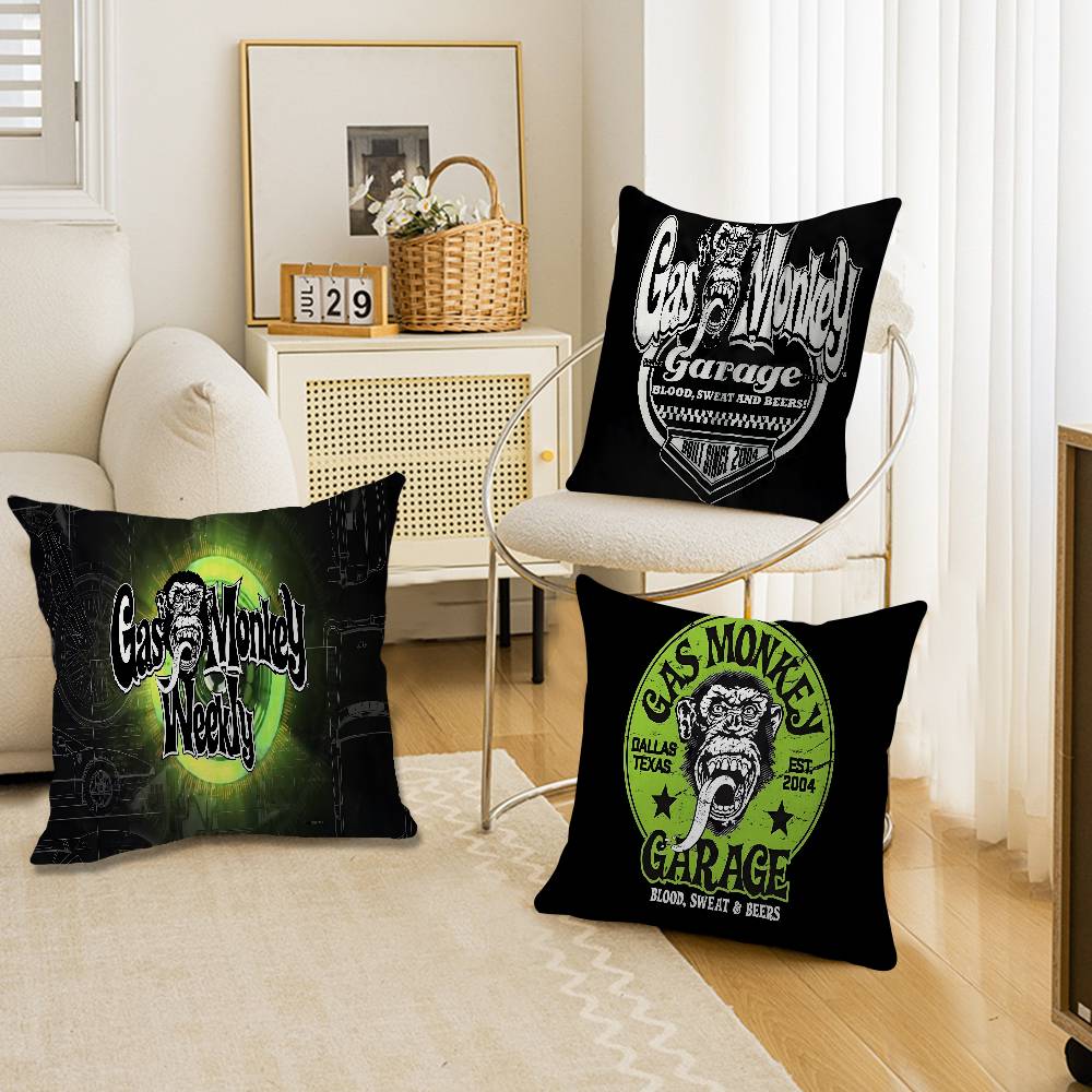 Gas Monkey Garage Logo Pillowcase toon Gift Cushion Cover Bedroom Home Sofa Chair Seat Decor pillow case
