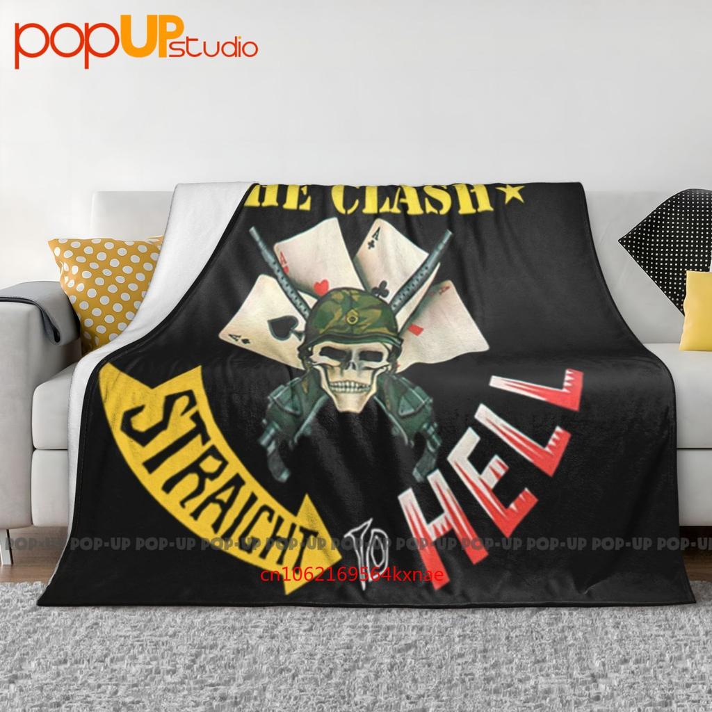 The Clash Straight To Hell Логотип группы Ультра-мягкое одеяло Стеганое одеяло Зимний чехол на диван Постельное белье