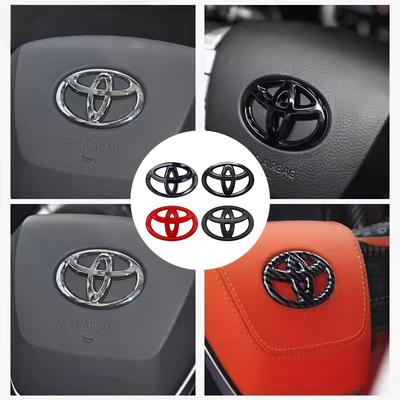 AOQ3 3D ABS Логотип Эмблема Автомобиля Наклейка на Руль Для Toyota Hilux Prius Avensis Auris Verso Corolla Camry Автоаксессуары