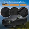 Waterproof Car Cover for Automobiles, All Weather UV Protection Outdoor Full Exterior Cover, Rain Sun Snow Protector with Door Zipper, 242x81x77 inch,