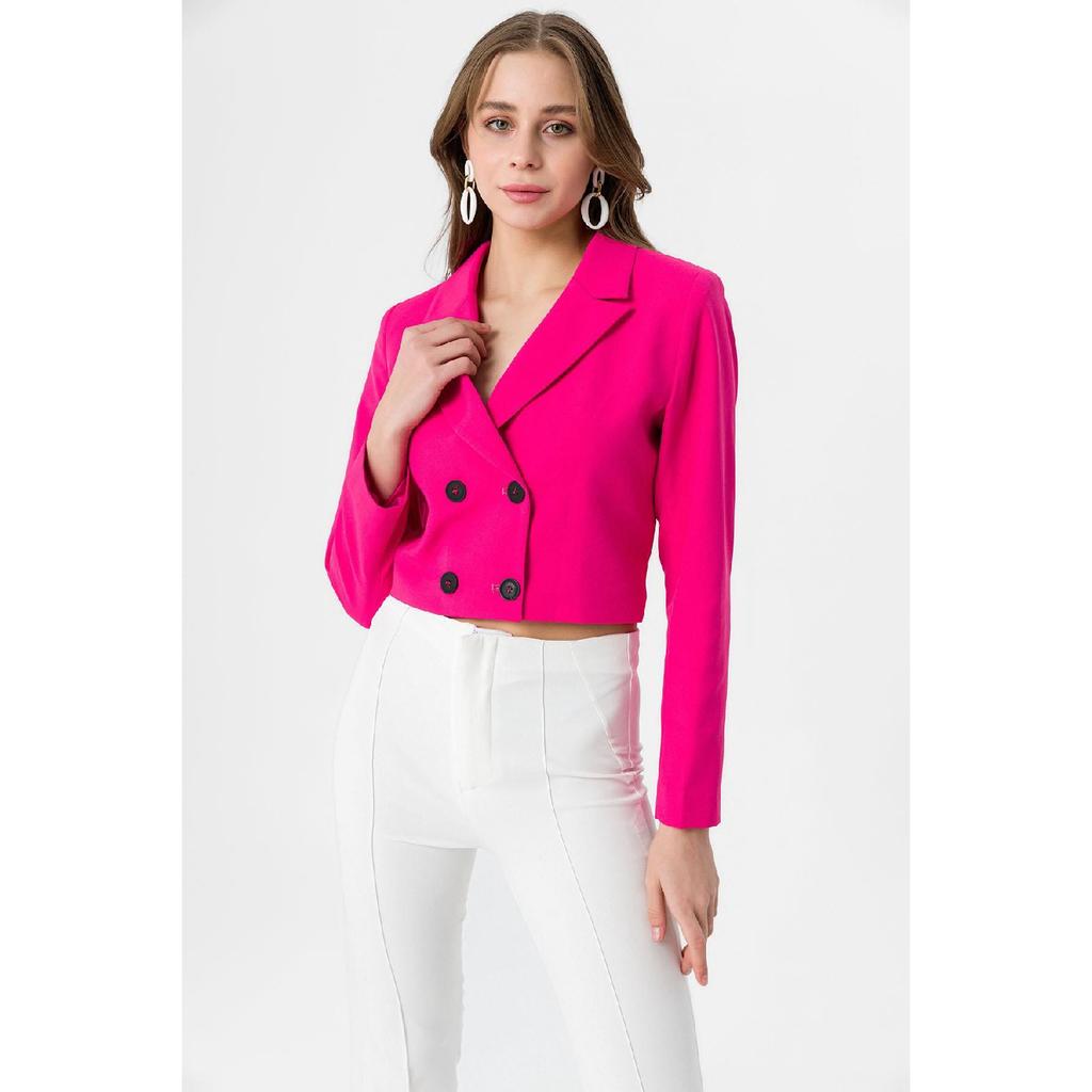 Women's Short Button-closed Blazer Jacket 245071 -
