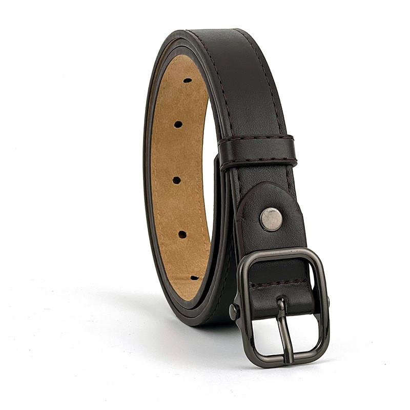Minimalist Ladies Leather Waist Belt With Alloy Pin Buckle For Office And Daily Use