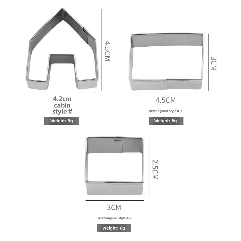 3-Piece Stainless Steel 430 Biscuit Cutter & Mousse Ring Baking Set