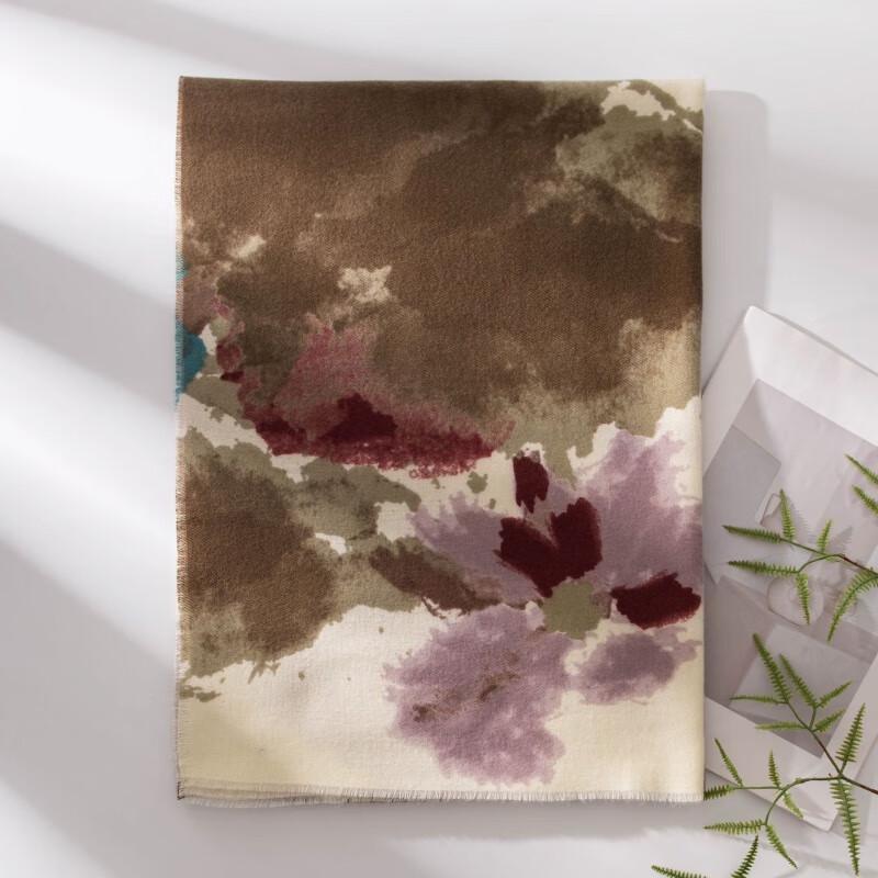 Women's Vintage Gradient Faux Cashmere Scarf Shawl