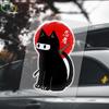 Светоотражающая кошка Японская наклейка на автомобиль Кошка Япония Наклейки с красным солнцем Мотоциклетные гоночные наклейки Винил для грузовиков, фургонов, ноутбуков