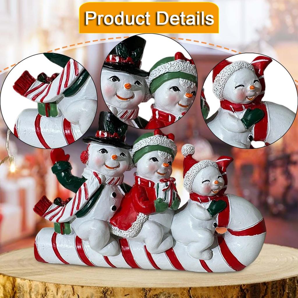 Рождественский леденец снеговик фигурка фигурка декор поделки подарок статуэтка для