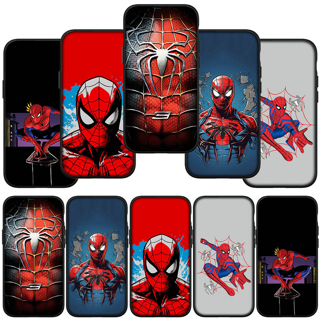 Чехол для телефона для iPhone 17 16 15 Xiaomi Poco F8 F7 X7 X6 M8 C85 C75 Redmi Note 14 13 12 11 Pro Max A3 A4 14C 13C 15C Marvel Comics Человек-паук Spiderman