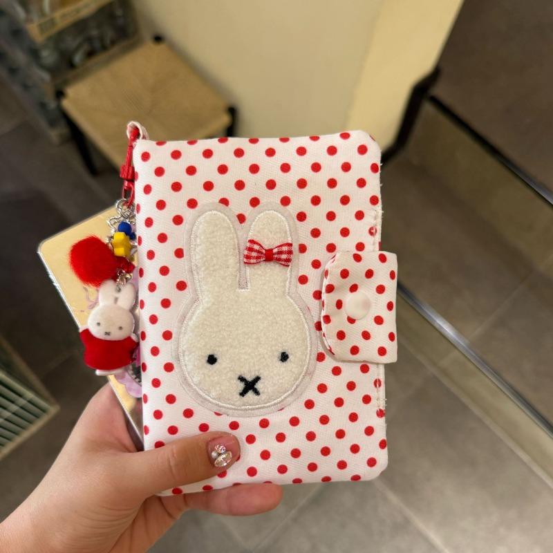 Клубничный Дом Новый Кролик Миффи В горошек Сумка для ID Сумка для хранения Сумка для карт Стиль ins Зажим для паспорта