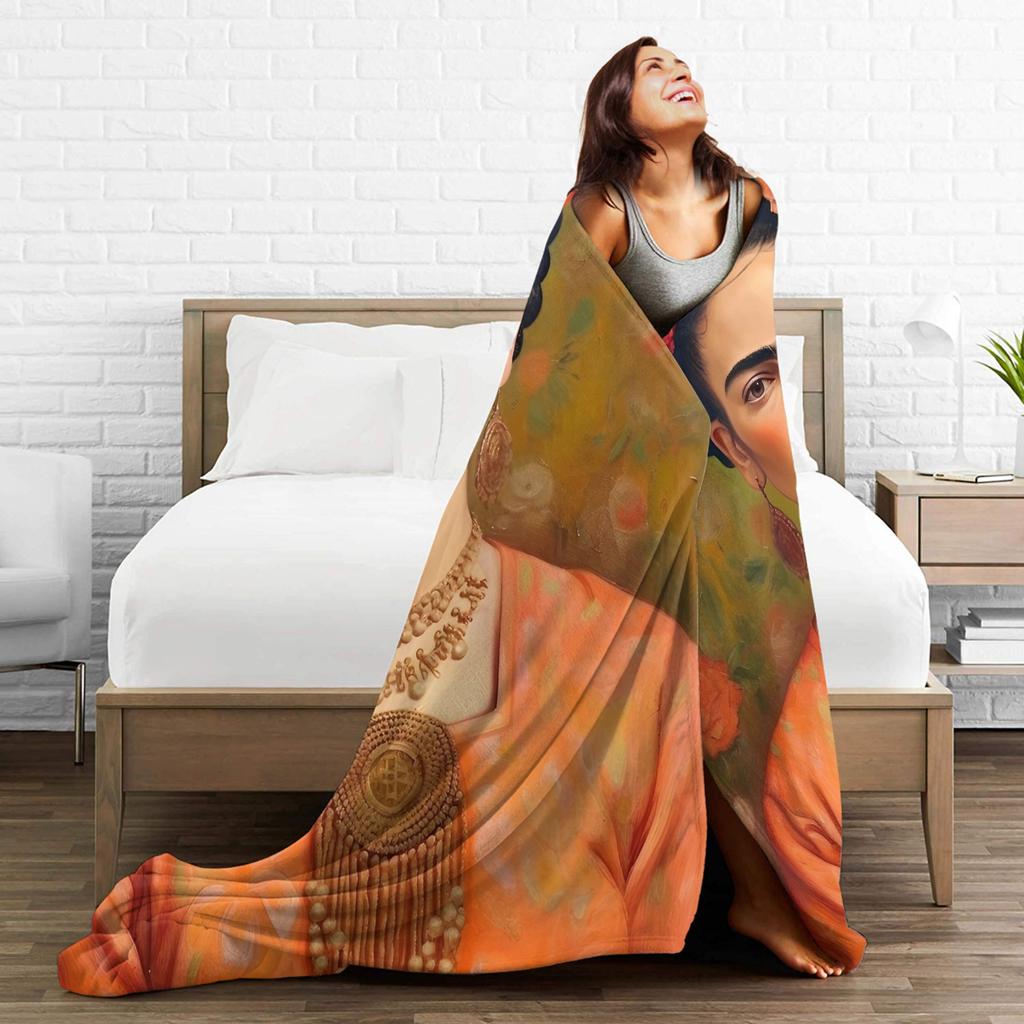 Ф-Фрида К-Кало Флисовый плед Пледы для дивана автомобиля Легкое тонкое одеяло для спальни,